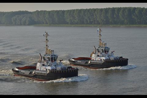 Two Damen ASD Tug 2810s have sailed from Galati to Argentina (Damen)